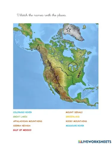 North America Physical Map