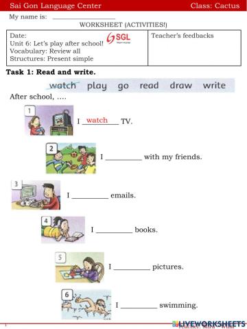 Let's play after school!