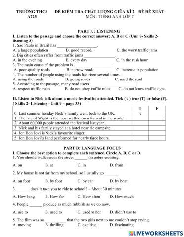 Tieng anh 7 giua ky 2