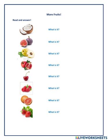 More fruits!