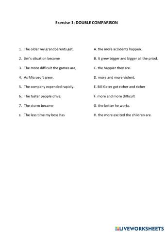 Double comparison matching