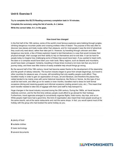 Mindset IELTS 2 - Reading Skills Modules - Unit 6 Ex5