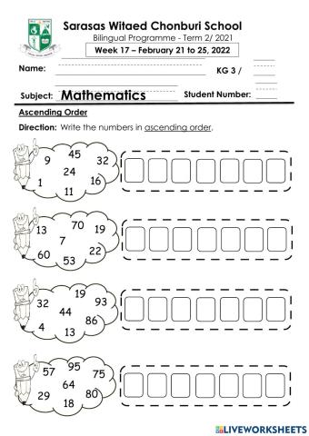 Ascending and Descending Order