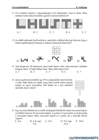 Versenyfeladatok 6.