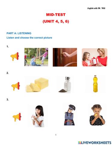 Mid-test (hang out 3! unit 456)