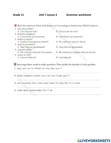 Modal verbs function