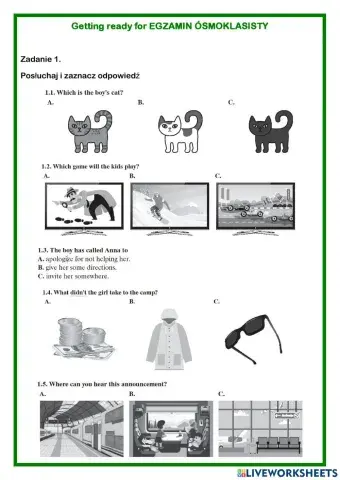 Getting ready for EGZAMIN ÓSMOKLASISTY 13