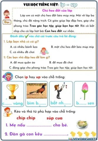Phiếu ôn tập ip, up