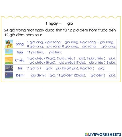 Ngày - giờ (Bài mới)