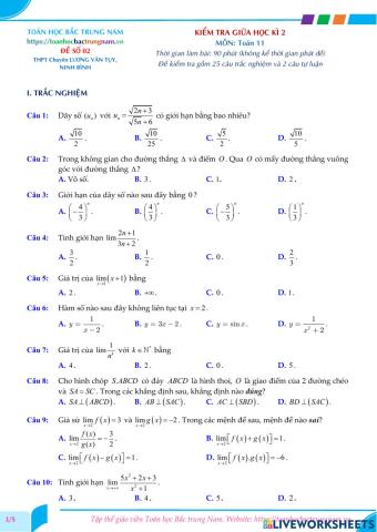Toán 11-Kiểm tra GK2-THPT Chuyên Lương Văn Tụy, Ninh Bình-2021