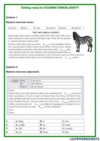 Getting ready for EGZAMIN ÓSMOKLASISTY 15