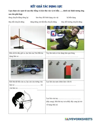 Kết quả tác dụng lực