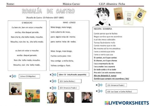 Poemas Musicados Rosalía de Castro