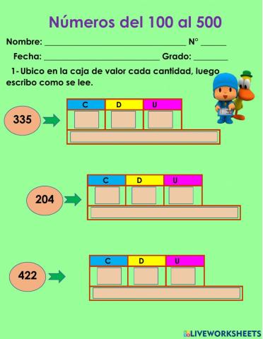 Números del 100 al 200