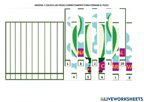 Puzzle numérico carnaval
