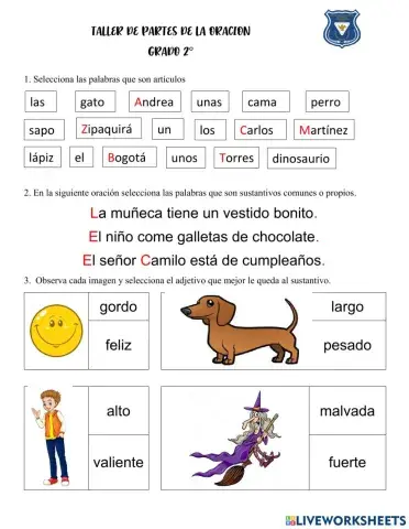 Partes de la oración