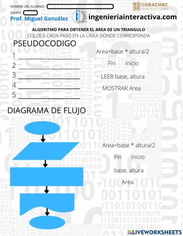 Ejercicio pseudocódigos y diagramas de flujo