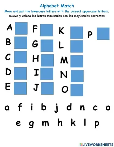 Letter from Aa to Pp