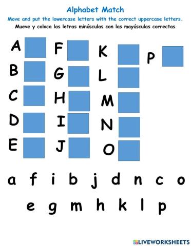 Letter from Aa to Pp