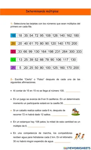 Determinando múltiplos