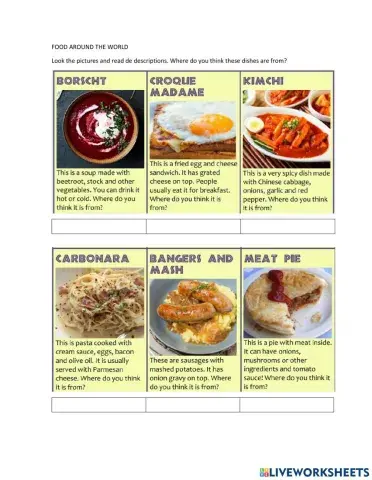 Food around the world