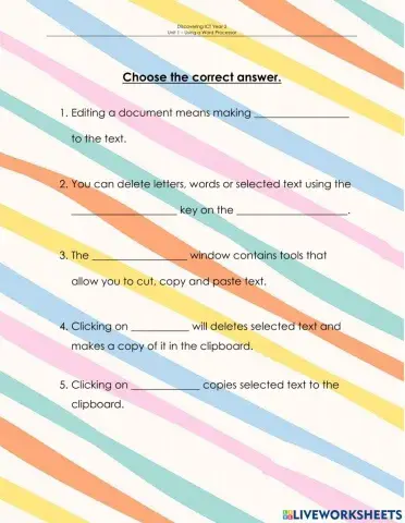 Editing a document in MS Word