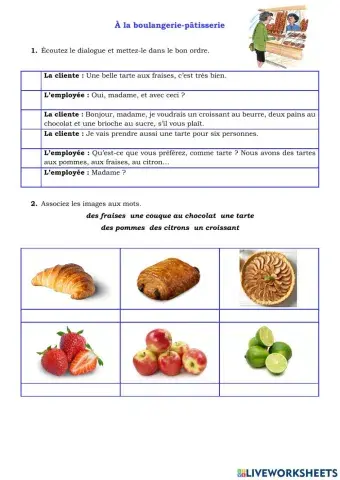 À la boulangerie-pâtisserie