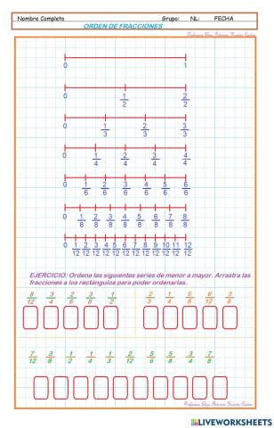 Orden de Fracciones