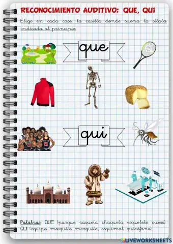 Conciencia fonológica que, qui