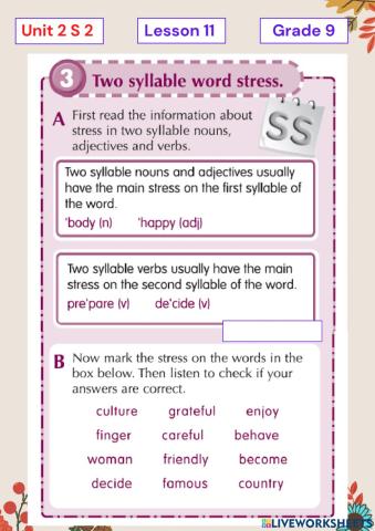 Unit 2 Lesson 11 G 9 S 2 ( SB Pages 20-21 )
