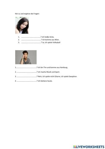 Wer bin ich : Hörverstehen