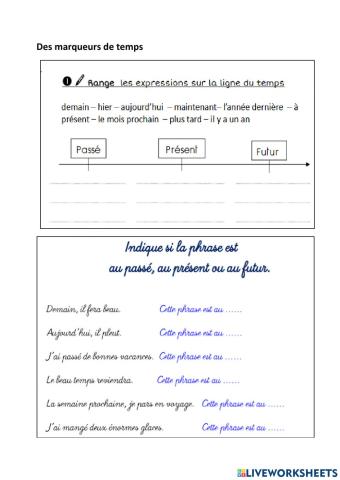 Des marqueurs de temps