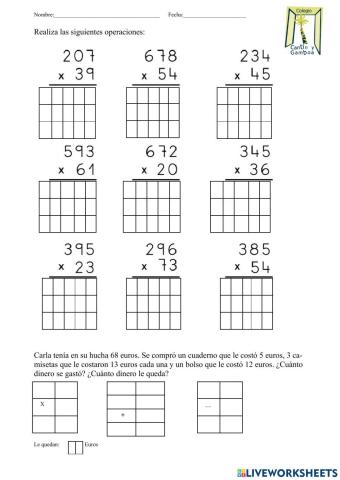 Repaso Multiplicaciones 2 cifras