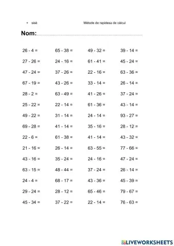 Rapidesa mental. Restes