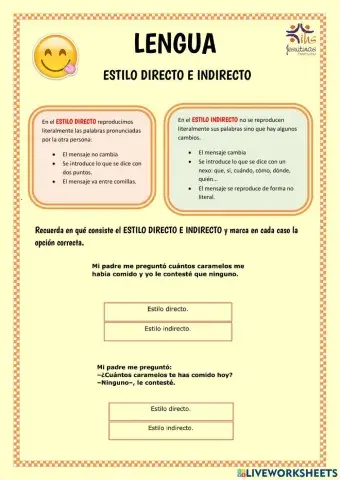 Estilo directo e indirecto