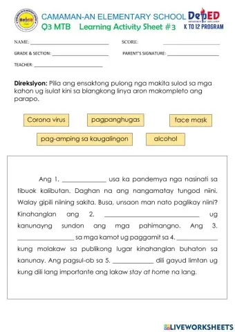 Q3 week1 pretest no.3