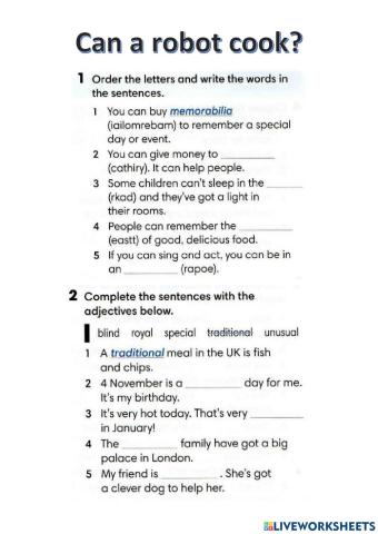 Wider World 1 - Unit 2 - BBC Culture - Can a robot cook?