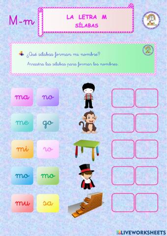 Sílabas ma - me - mi - mo - mu