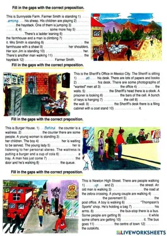 Prepositions of time and movement