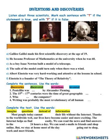 Inventions and Discoveries