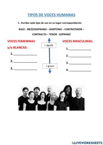 Tipos de voces humanas