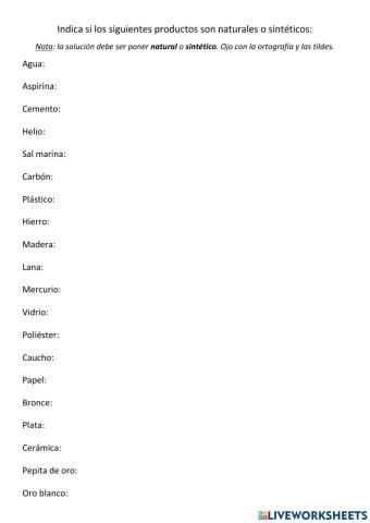 Natural vs Sintético