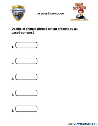 Le passé composé avec avoir - Exercice d'écoute