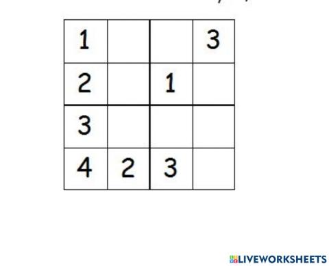 Sudoku 1 (4x4)