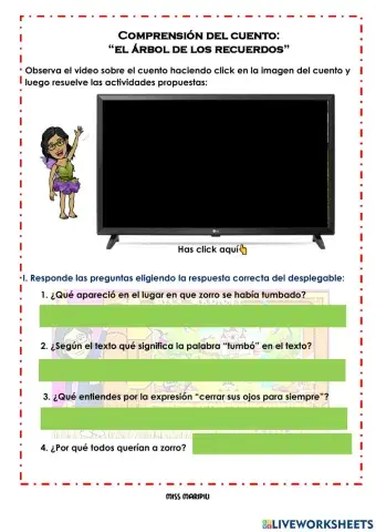 Cuento: El árbol de los recuerdos