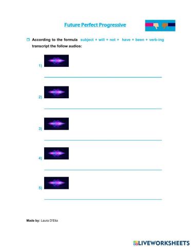 Exercises of Future Perfect Progressive-Continuous