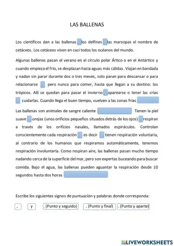 El uso de la coma y el punto