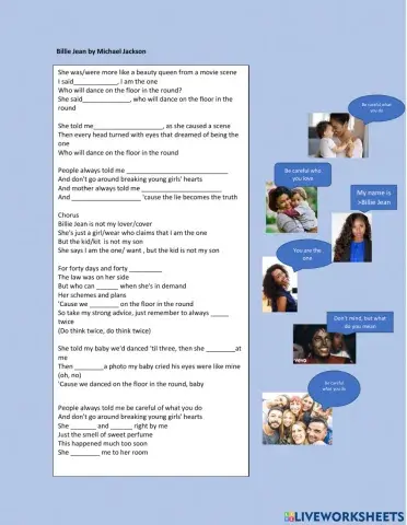 Billie Jean - Michael jackson - Reported Speech