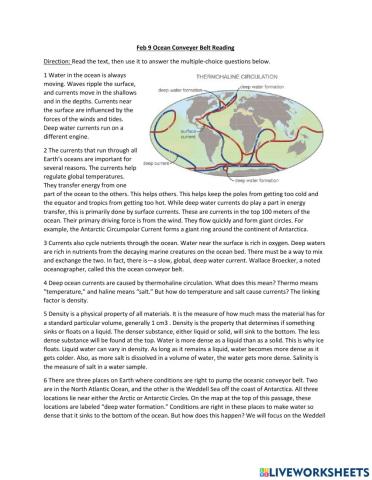 Feb 9 Ocean Conveyer Belt Reading