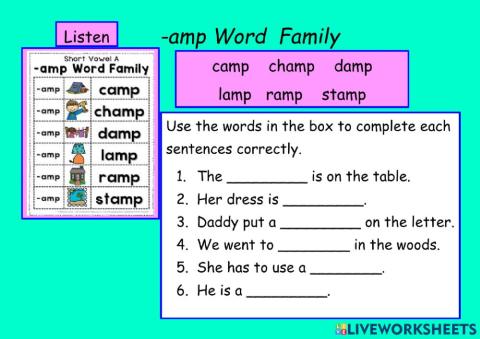 Amp word family